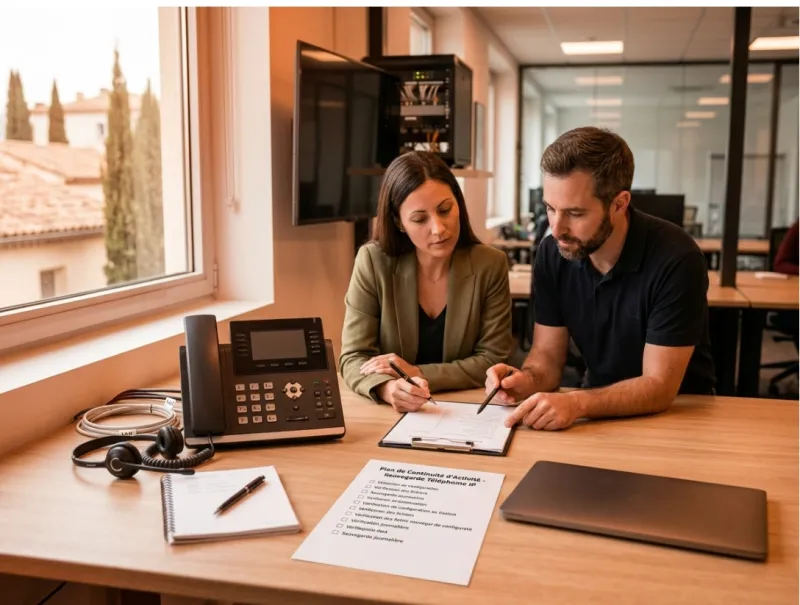 Sauvegarde 3CX en entreprise avec procédure de reprise, téléphone IP professionnel