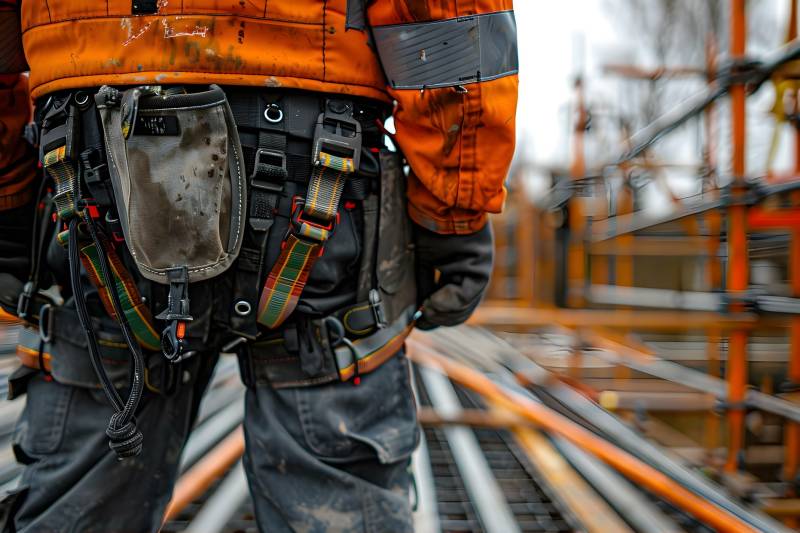 Système connecté alarme chute chantier travailleur isolé